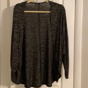 Heather black, soft, cardigan